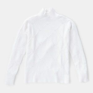 PRICE DROP! Metric Knits Ivory Diamond Pattern Sweater *NWT*